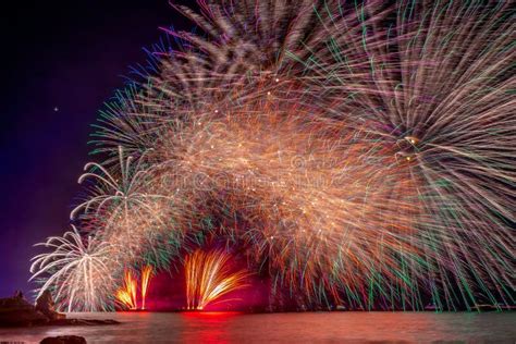 New year firework in japan stock photo. Image of hanabi - 264353986