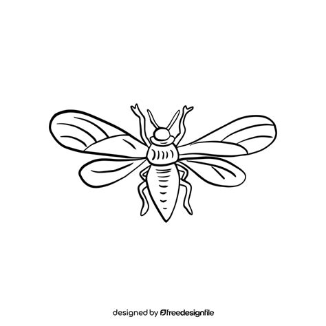 Moth black and white clipart free download