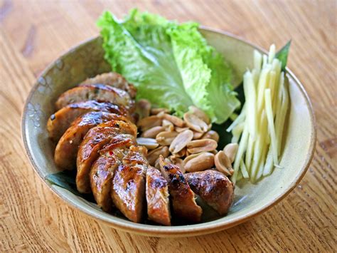 Lao Food 101: Essential Dishes From Laos and Isan | Serious Eats - Sai Oua (Herbal Pork Sausage ...