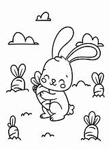 Coloring Pages Carrot With Bunny  Free Printable sketch template