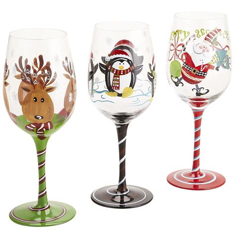 Christmas wine glasses | Christmas wine glasses, Painted wine glasses christmas, Christmas wine