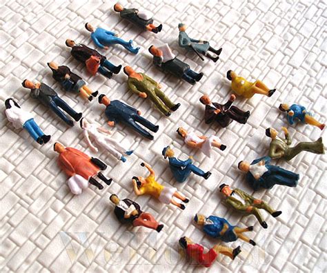 120 pcs HO scale 1:87 Painted Figures 24 poses People half seated passengers | eBay