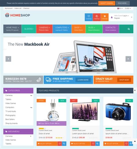 23+ Online Store Website Themes & Templates | Free & Premium Templates