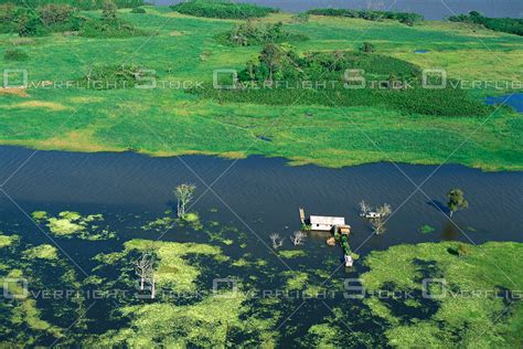 OverflightStock | Amazon River: High Water During Rainy Season Brazil Aerial Stock Photo