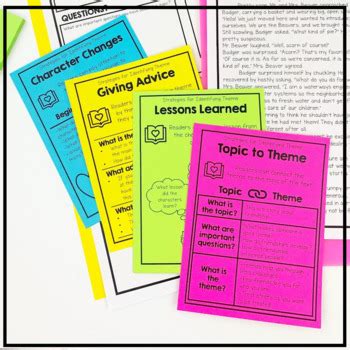 Finding Theme Passages, Worksheets, Graphic Organizers and Activities ...