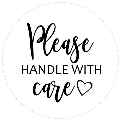 Please Handle With Care Courtesy Label