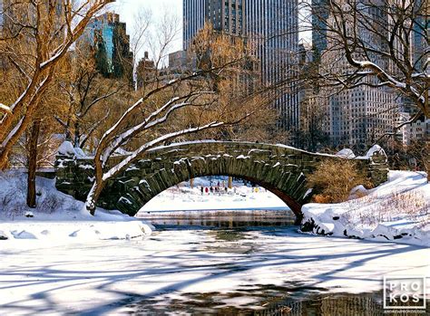 Gapstow Bridge in Winter, Central Park - Fine Art Photo by Andrew Prokos