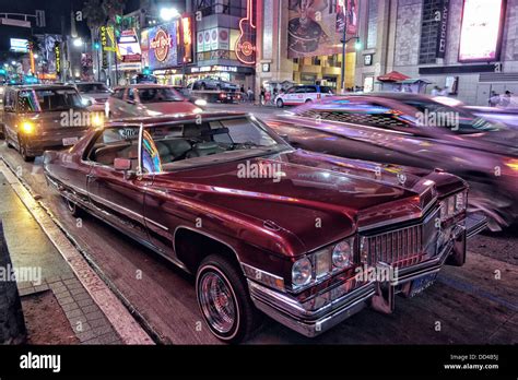 Hollywood Boulevard by night Stock Photo - Alamy