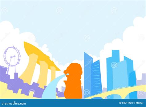 Singapore Skyline Vector Illustration | CartoonDealer.com #41967670