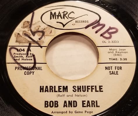 Bob And Earl* - Harlem Shuffle (1963, Vinyl) | Discogs