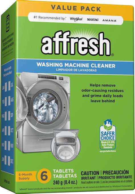 Buy Affresh Washing Machine Cleaner, Cleans Front Load and Top Load Washers, Including HE, 6 s ...