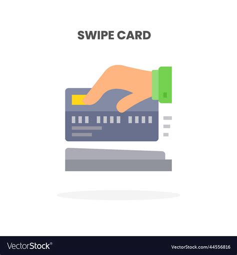 Credit card swipe card flat icon Royalty Free Vector Image