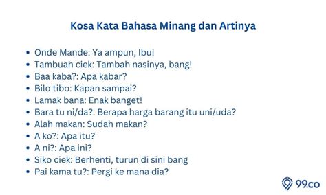 64 Bahasa Minang dan Artinya untuk Percakapan Sehari Hari