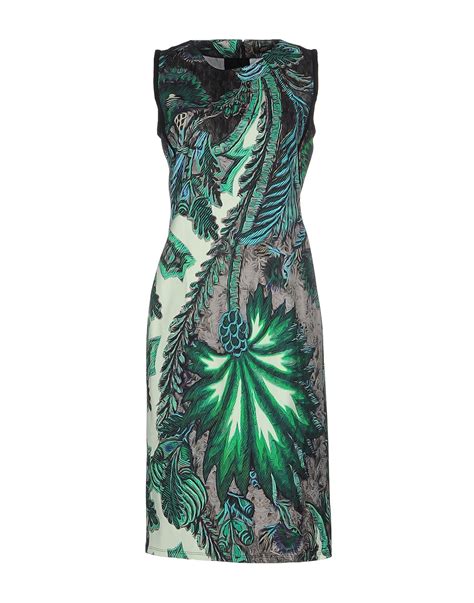 Lyst - Roberto Cavalli Knee-length Dress in Green