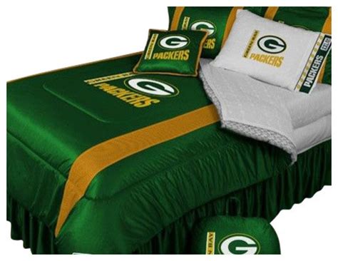 Green Bay Packers NFL Bedding - Sidelines Comforter and Sheet Set Combo ...