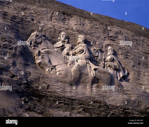 Georgia Atlanta Stone Mountain Park Confederate memorial carving 1923 ...