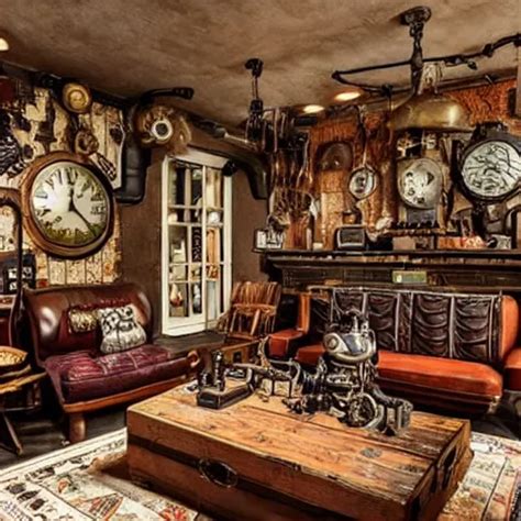 a steampunk themed living room | Stable Diffusion