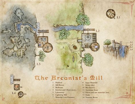 The Arcanist's Mill - A Wizard's Tower Map with a Twist