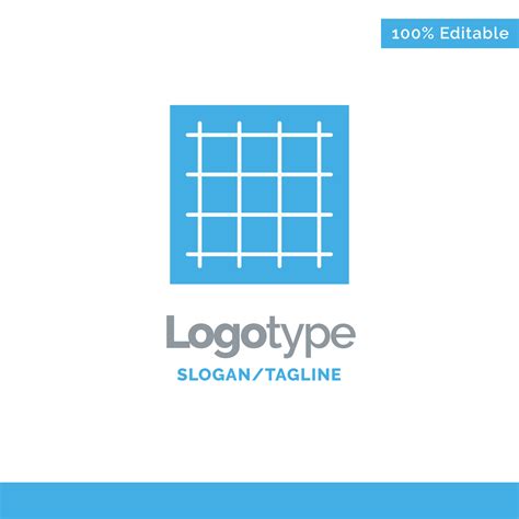 Grid Graph Drawing area software Blue Solid Logo Template Place for Tagline 13175552 Vector Art ...