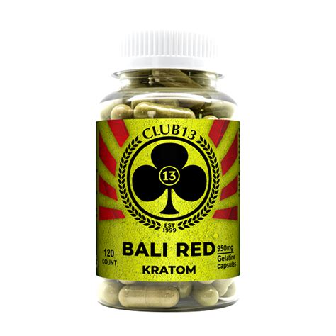 Bali Red Kratom Capsules - Club13 Herbals