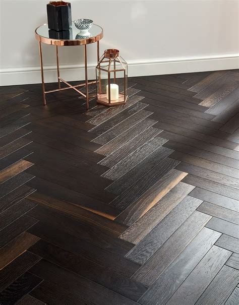 Branscombe Smoked Ember Herringbone Oak Engineered Wood Flooring | Direct Wood Floorin ...