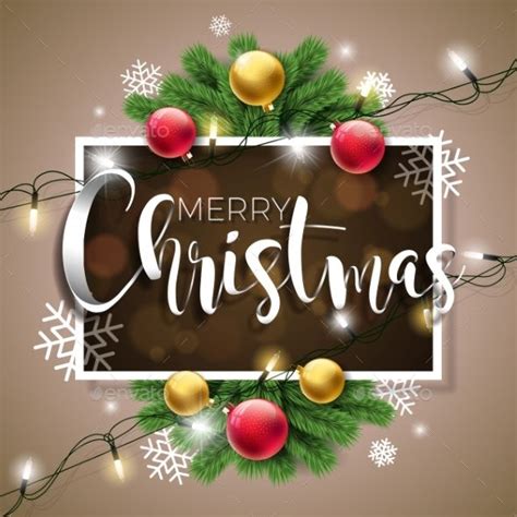 Vector Merry Christmas Illustration | Merry christmas background, Merry ...