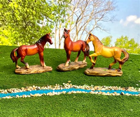 Miniature Horse Figurines Choice of 3 Animal Figurine | Etsy