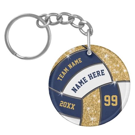 Personalized Volleyball Keychains, 6 Text Boxes Keychain | Zazzle.com ...