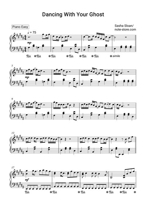 Sasha Sloan - Dancing With Your Ghost sheet music for piano [PDF ...