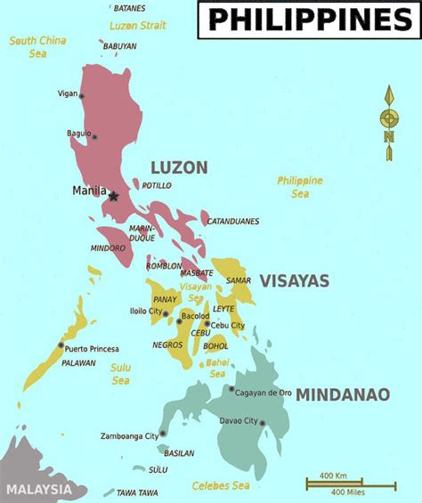 Philippines Régions Carte