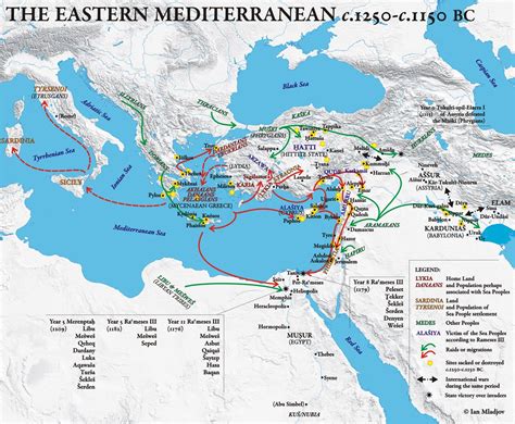 The Eastern Mediterranean c.1250-c.1150 BC ~ Ian Mladjov | Sea peoples ...