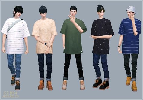 My Sims 4 Blog: T-Shirts, Jeans and Boots for Males by Marigold