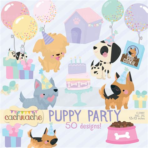 Dog Clipart Puppy Clipart Puppy Party Clipart Dog Party - Etsy Canada