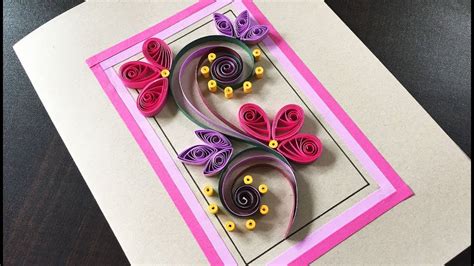 DIY Quilling Greeting Card: Paper Quilling Flower Card | Quilling ...