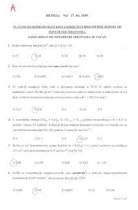 Prijemni Test sa rešenjima iz Hemije (A) za upis na Medicinski fakultet u Nišu | Prijemni ispiti ...