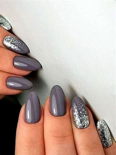 49 Cute Gray Nail Designs for Inspiration | Stylish Belles | Almond ...