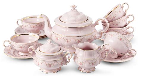 Tea set 15-piece Rose garland rose porcelain - Tea sets - Rudolf Kämpf - porcelán prověřený časem