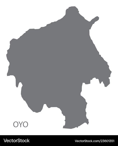 Oyo nigeria map grey Royalty Free Vector Image