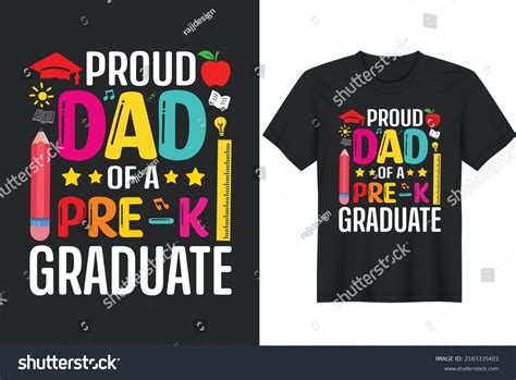 Proud Dad Father Prek Preschool Graduation Stock Vector (Royalty Free) 2163335401 | Shutterstock