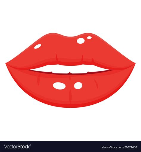 Women red lips icon make up symbol Royalty Free Vector Image