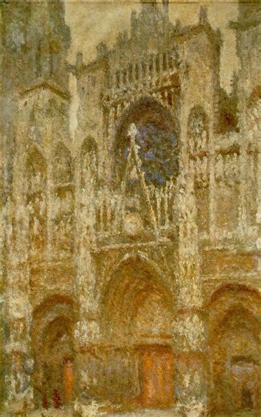 Rouen Cathedral,The Gate, Grey Weather, 1894 - Claude Monet - WikiArt.org