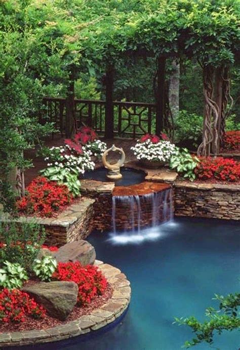 01 Unique Backyard Garden Water Feature Landscaping Ideas - homixover.com | Ponds backyard ...