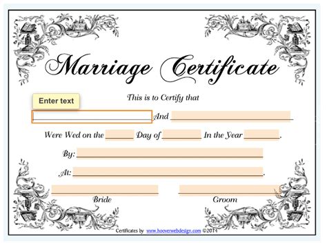 Wedding Certificate Template 2023 (FREE Template)