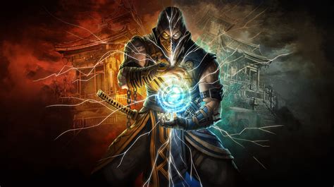 Wallpaper Of Art, Video Game, Mortal Kombat, Scorpion, - Scorpion Mortal Kombat 11 - 2500x1400 ...