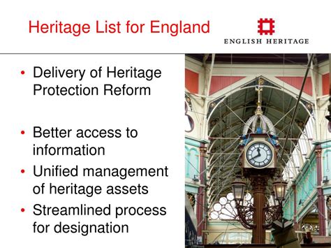 PPT - The Heritage List for England Reforming Designation PowerPoint Presentation - ID:2750113