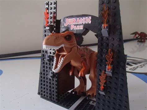 LEGO Jurassic Park T-Rex with gate by darthlord1997 on DeviantArt