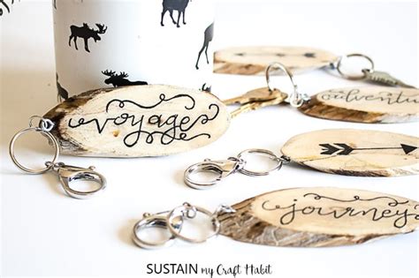 Hand Lettered Wood Slice DIY Keychains with EnviroTex Lite Resin – Sustain My Craft Habit