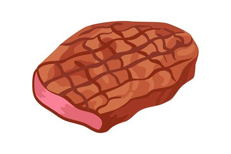 Fried Meat Steak, Product Cartoon Vector Graphic by pch.vector · Creative Fabrica