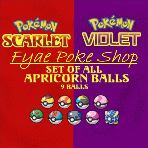 Pokemon Scarlet&Violet Set of All Apricorn Balls, Video Gaming, Gaming Accessories, In-Game ...