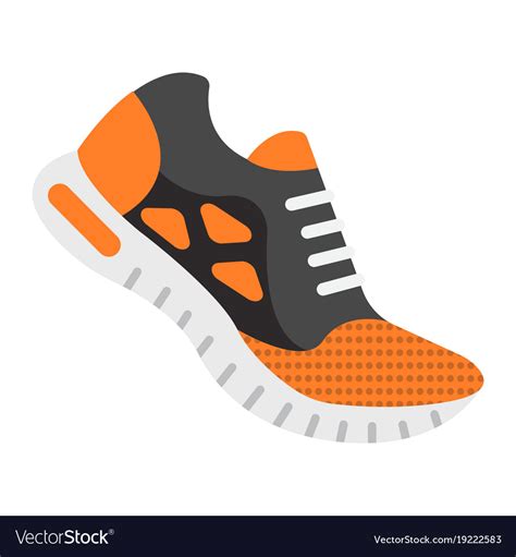 Running shoes flat icon fitness and sport Vector Image